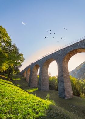 Stone arch bridge