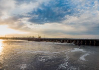 Powerful stream of water