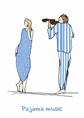 Violinist in pajamas