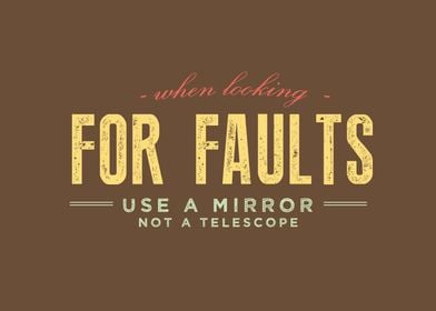 faults use a mirror