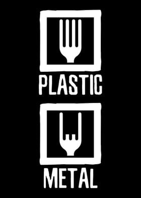 Metal Plastic Fork