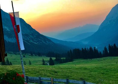 Sunset in the Alps 