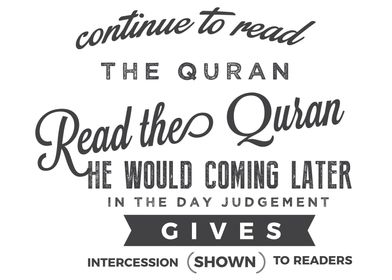 continue to read the quran