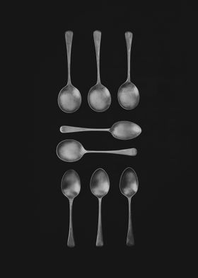 Antique silver spoons