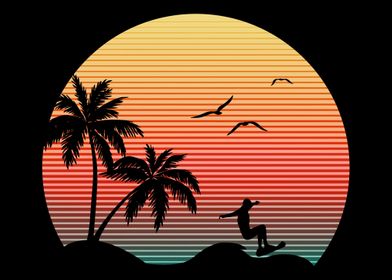 Summer Sunset Graphic Icon