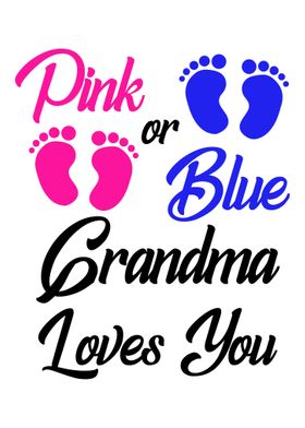 pink or blue grandma loves