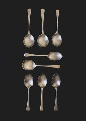 Antique silver spoons