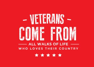 veterans come from all