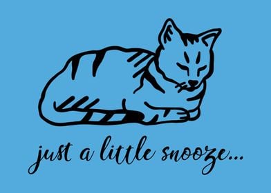 Cat Sleeping Snooze Quote