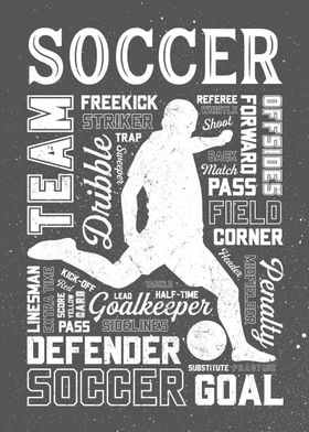 Soccer Word Art Typography