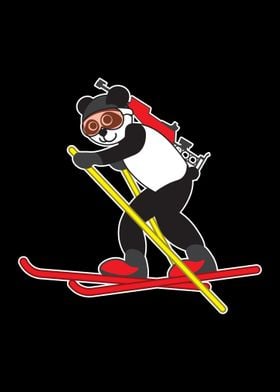 Biathlon Panda on Skis