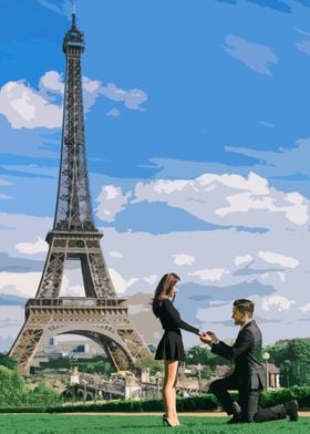 Love at the Eiffel Tower