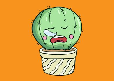 Cute cactus kawaii face