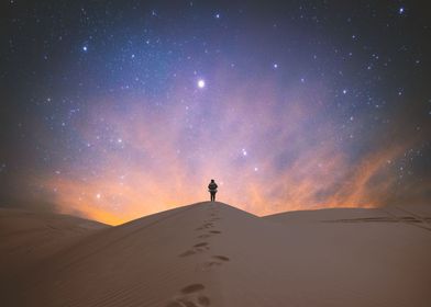 cloudy desert sunset