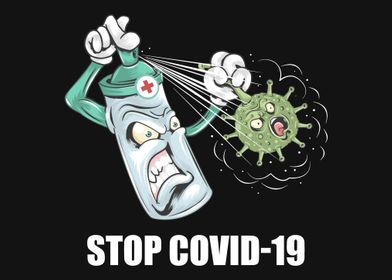 Stop Covid19 detailed art
