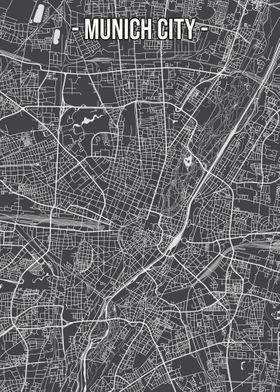 Munich City in Germany map