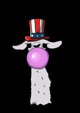 Cool American Llama US Fla