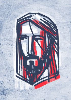 Jesus Christ Face ink 