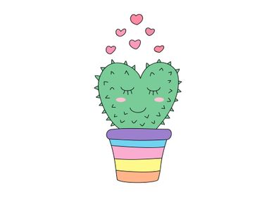 Cute cactus love