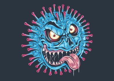 Coronavirus detailed art