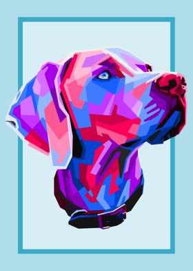 dog on pop art style