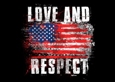 Love And respect USA FLAG