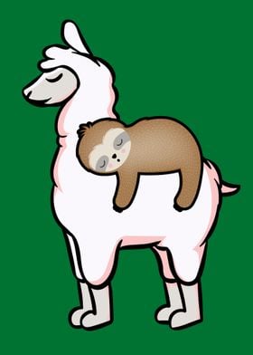 Cute sloth llama