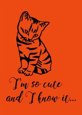 Cat So Cute Quote Saying