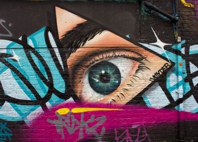 Eyes Artwork Grafitti Wall