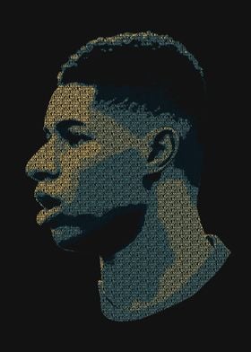 Marcus Rashford Text Art 