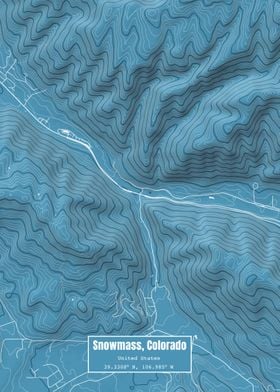 Snowmass CO Map Blue