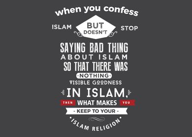 when you confess islam