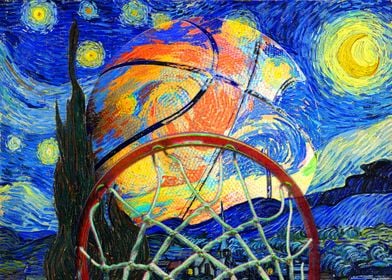 Starry night basketball