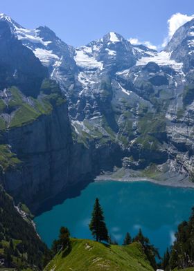 Mountains and lake