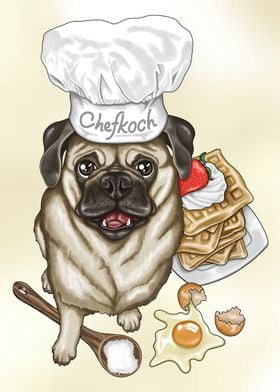 Baking pug