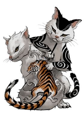 Japanese Cat Tattoo Artist