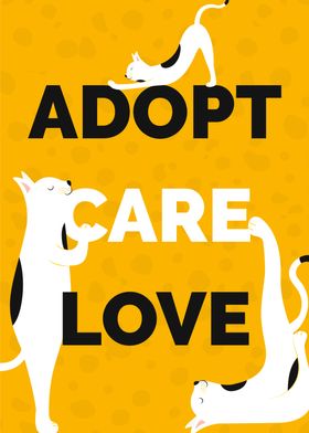 Cat Adopt Care Love