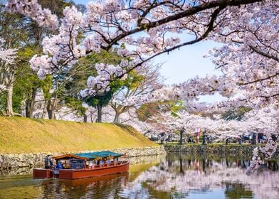 Hikone Japan spring lake