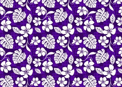 Dark Purple Aloha Pattern