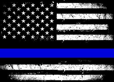 Thin Blue Line US Flag