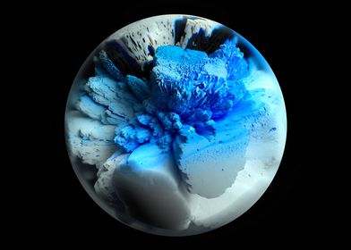 3d abstract blue planet