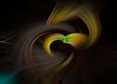 Dark abstract twirl art