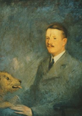 Portrait of Man with Dog.j