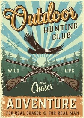 Vintage Outdoor Eagle Hunt