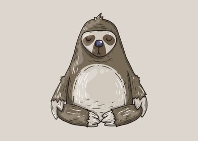 Cute cartoon sloth