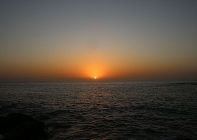 Sunset on the sea