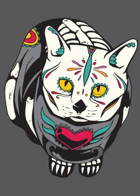 Sugar Skull Cat 