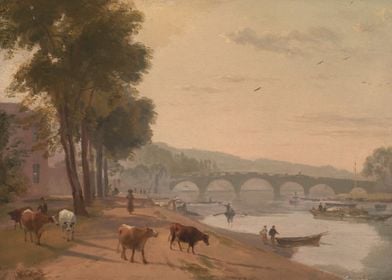 A View of Richmond Bridge,