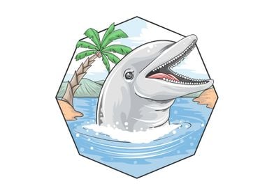 Cute Dolphin detailed art
