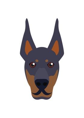 Doberman Pinscher Dog Face